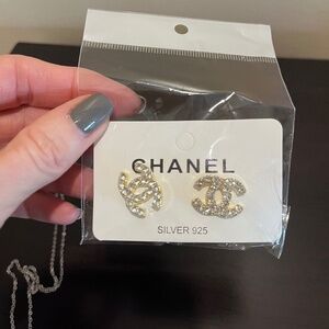 CC sterling silver earrings